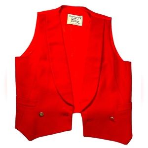 BURBERRYs of London ❤️ retro red wool 90s vintage classic wool dapper vest